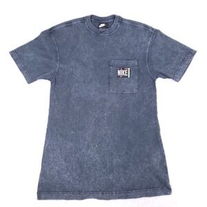 Nike Acid Wash Pocket T-Shirt XS Charcoal Crew Neck Streetwear T-Shirt Dress